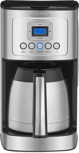 Vista 2 de Cuisinart Cafetera, 12 tazas programable de goteo con jarra, acero inoxidable, DCC-3400P1 y CPT-142BK tostadora compacta de plástico de 4 rebanadas