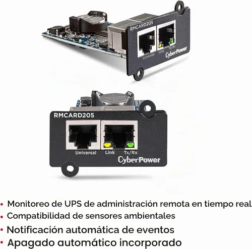 Vista 4 de CyberPower RMCARD205 Tarjeta de Gestión Remota PDU de UPS y ATS