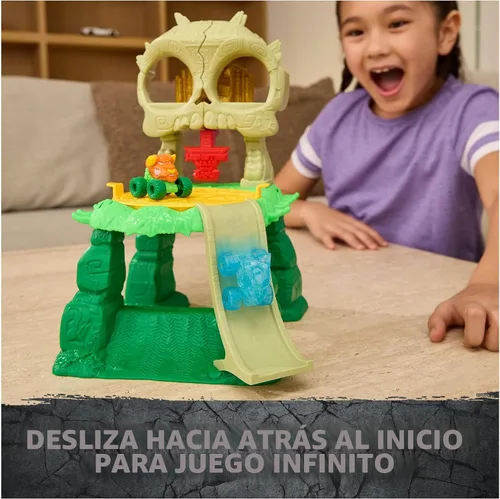 Vista 5 de Monster Jam Mini Jams Crash & Crumble Skull Escape Monster Truck Playset