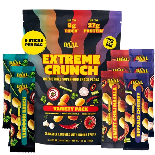 Vista 11 de Daal By Keen Aperitivos crujientes de frijol mungo – Chutney de búfalo – Proteína vegetal, alta en fibra, sin gluten, sin nueces – Mezclar