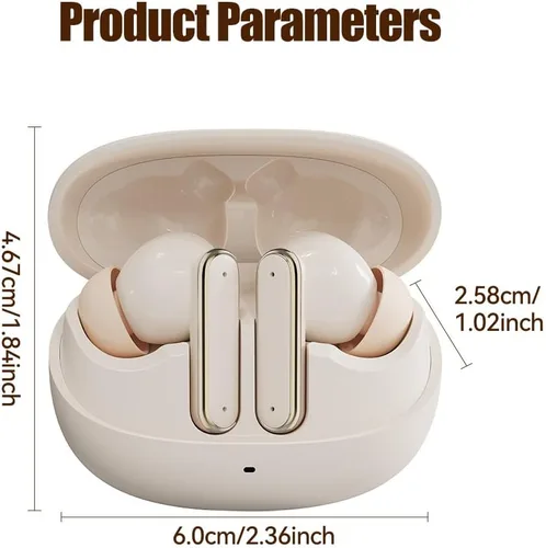 Vista 14 de Auriculares inalámbricos Bluetooth con control táctil, auriculares inalámbricos Bluetooth 5.4, auriculares inalámbricos 4-6H tiempo de reproducción