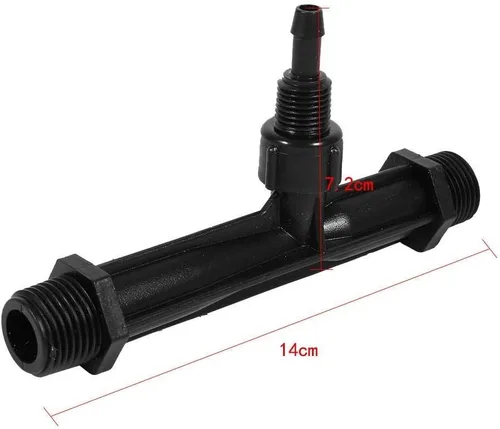 Vista 2 de Wytino Tubo de inyector de fertilizante, inyector de fertilizante Venturi de riego 1/2 "3/4" 1 pulgada Inyector mezclador de fertilizante de jardín