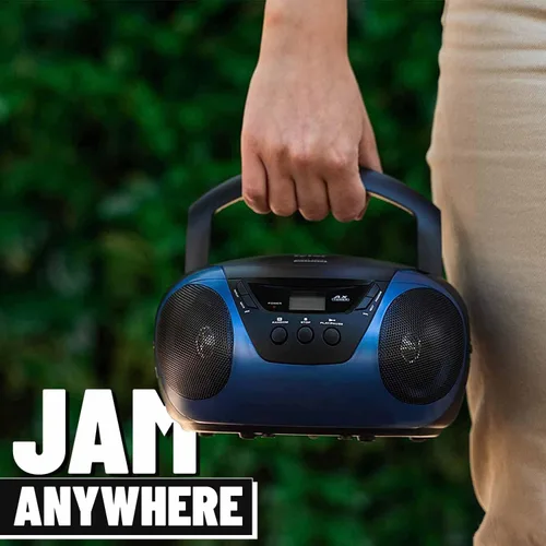 Vista 7 de Tyler - Reproductor de CD Boombox portátil, radio AM/FM Combo, reproductores de CD de Boom Box dinámicos para estéreo portátil