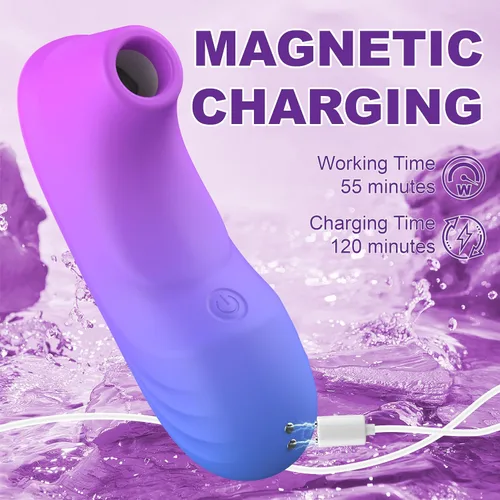 Vista 6 de Vibrador Chupador de Rosa Juguetes Sexuales para Adultos, Vibrador Clitoral Placer Sexual para Mujeres con 10 Modos de Vibración, Chupador