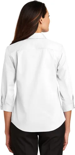 Vista 2 de Port Authority Camisa de sarga SuperPro de manga 34 para mujer