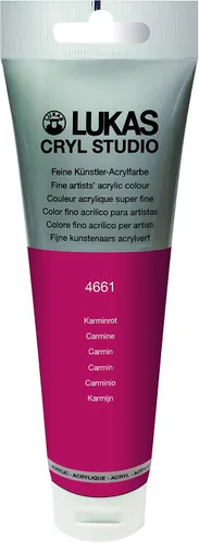 Vista 104 de Lukas CRYL Studio Artist - Pintura acrílica para artistas, Alizarín Carmesí, tubo de 125 ml - Pinturas acrílicas de alto pigmento para pintura
