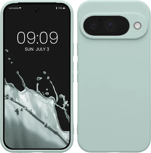 Vista 155 de kwmobile Funda compatible con Google Pixel 9 - Funda protectora delgada de TPU para teléfono - Acabado mate suave - Piedra antigua