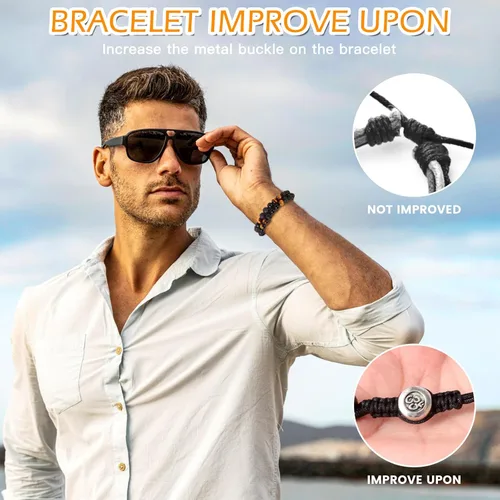 Vista 17 de Triple Protection Bracelet - for Protect & Balance - Energy Crystal Handmade Bracelets for Men Women