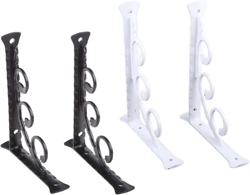 Vista 2 de 2 soportes flotantes de forma triangular para estantes invisibles, soportes de metal derecho montados en la pared, soporte triangular para estantes