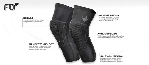 Vista 2 de Bunkerkings Fly Compression Rodilleras - Negro