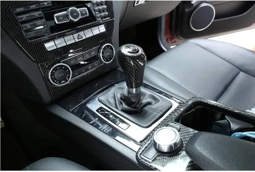 Vista 5 de Autobro Para Mercedes Benz Clase C W204 2004-2013 Pomo de Cambio de Cambios Cubierta Trim Car Accesorios