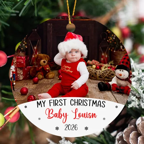 Vista 15 de Adorno de Navidad para bebé de avión, adorno personalizado para bebé niña niño Navidad 2026, regalo para papá recién nacido, mamá recién nacida