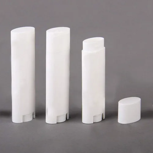Vista 2 de FZBNSRKO 50 tubos vacíos ovalados de bálsamo labial desodorante para bálsamo labial, contenedores de tamaño mini recargables para llevar de viaje