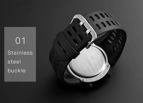 Vista 5 de Reloj digital para hombre reloj deportivo al aire libre cara grande fácil de leer reloj militar impermeable