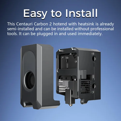 Vista 7 de 3 piezas para Centauri Carbon 2/CC2 Hotend de cerámica de 0.016 in boquilla de latón de acero endurecido, extrusora de impresora 3D, extremo