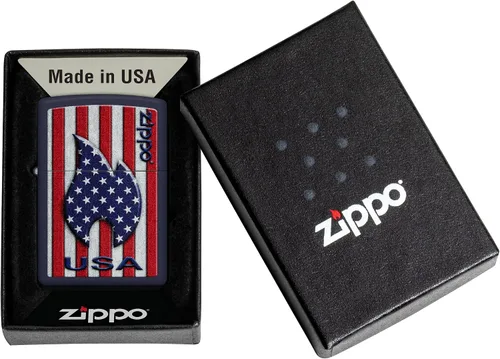 Vista 82 de Zippo encendedores con la bandera de EE. UU.