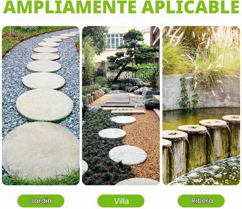 Vista 5 de HANABASS Molde de plástico para hacer caminatas de hormigón, moldes redondos para pasarelas, 14.8 x 14.6 x 4.5 pulgadas