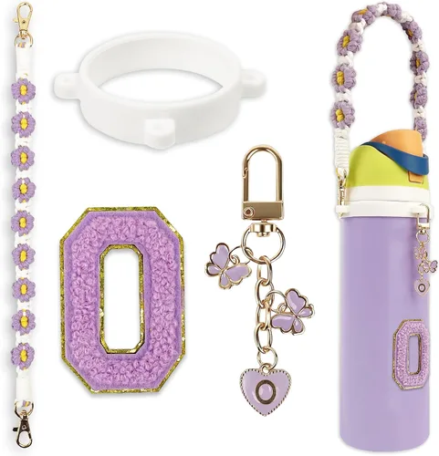 Vista 49 de Lindo juego de dijes de letras compatible con botella de agua Owala de 24 oz, 32 oz, 40 oz, Owala Kids, vaso térmico de café Owala, Owala FreeSip