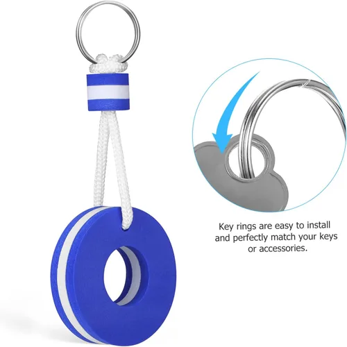 Vista 3 de TENDYCOCO 3pcs Eva Key Ring Boat Key Floating Keychain Boating Keychain Mariposas Decorativas Para Pared Foam Pool Keychains Floating Key Holder