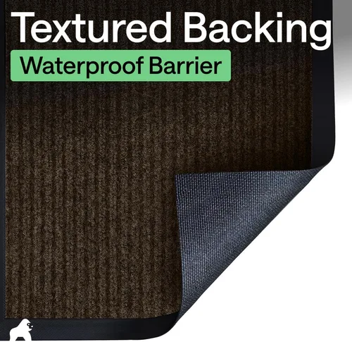 Vista 70 de Gorilla Grip - Tapete afelpado original de goma con perfil bajo, resistente, duradero, impermeable y fácil de limpiar para interior y exterior Verde