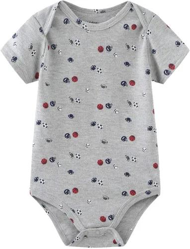 Vista 2 de Kiddiezoom Mameluco unisex de algodón de una pieza para bebé recién nacido, 5