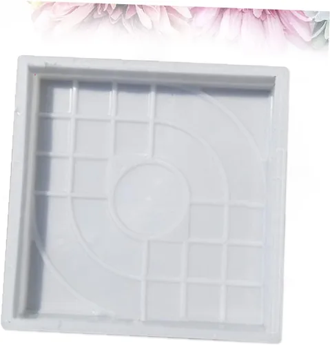 Vista 4 de Molde de piedra de pavimento reutilizable para caminos de jardín de bricolaje, fabricante de piedra escalonada de hormigón blanco para patios