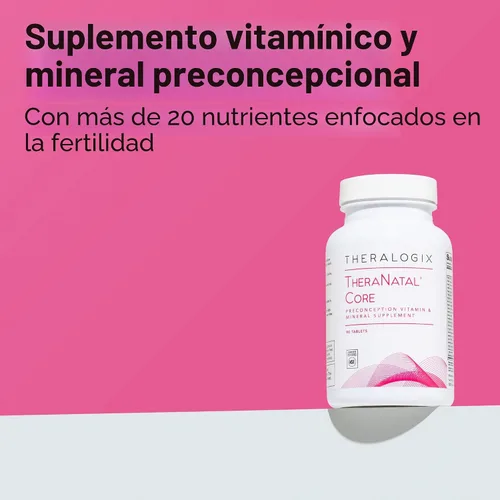 Vista 5 de Theralogix Recipiente de inositol Ovasitol + paquete de núcleo teranatal, (paquete de 2)