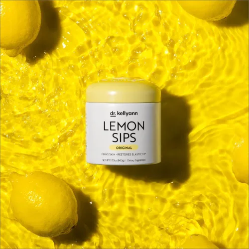 Vista 6 de Dr. Kellyann Lemon Sips, Mezcla para bebida cítrica (21 porciones) Rehidrata, Desintoxica, Revitaliza, Sin azúcar, Sin grasa, Sin OMG, Hidrata