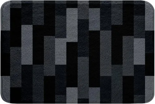 Vista 33 de Feelyou Beige Brown Bathroom Rugs Abstract Geometric Bath Mats Modern Art Bathroom Accessories Floor Doormats 16"x24" Soft Microfiber