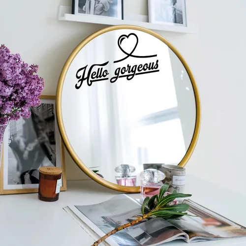 Vista 10 de Calcomanía de espejo "Yes You Can Sign with Exclamation Mark - Yes You Can Words of Inspiration Decor - Diferentes fuentes Yes You Can Sign