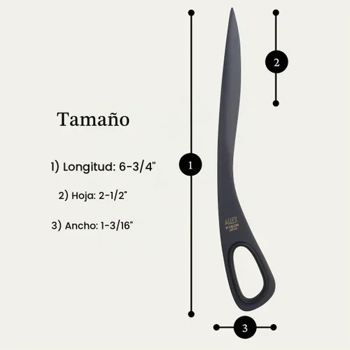 Vista 6 de ALLEX Abrecartas negro de 6.7" con espada, cuchillo abridor de sobres, hoja de acero inoxidable japonesa [revestimiento de flúor antiadherente]