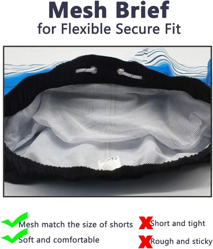 Vista 5 de SILKWORLD Traje de baño para hombre de secado rápido con forro de malla
