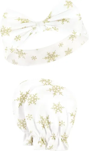 Vista 91 de Hudson Baby Conjunto de diadema de algodón y manoplas para rascar para bebé