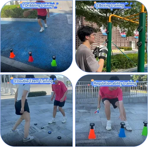 Vista 7 de JOJOCY Luz magnética de entrenamiento de reacción, 5 luces de color, 6 modos de duración de la batería de 30 horas, mejora la velocidad de reacción