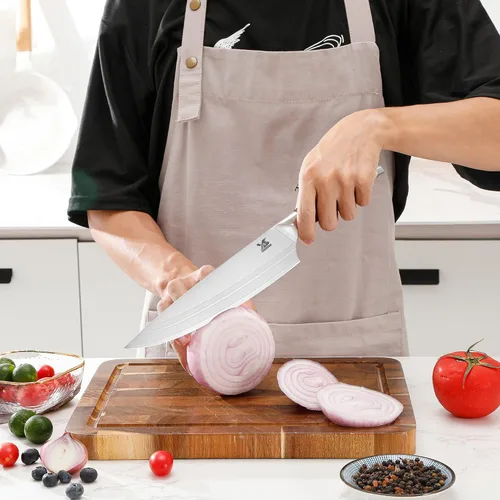 Vista 5 de MSY BIGSUNNY Juego de cuchillos de cocina de 5 piezas, cuchillo de cocina profesional alemán de acero inoxidable, serie Tang