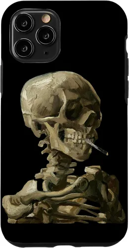 Vista 27 de iPhone 16 Vincent van Gogh Skull of a Skeleton with Burning Cigarette Case