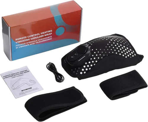 Vista 8 de Almohadilla térmica de hombro inalámbrica, masajeador de hombro portátil con calefacción para hombros y soporte con masaje para hombres y mujeres