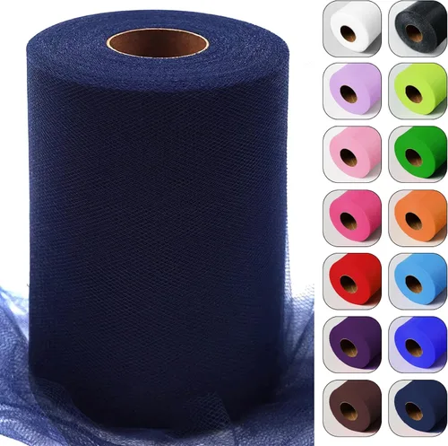 Vista 33 de Rollos de tela de tul verde ácido de 6 pulgadas por 100 yardas (300 pies) Cinta de tul para tutú, falda, envoltorio de regalo, decoración de boda