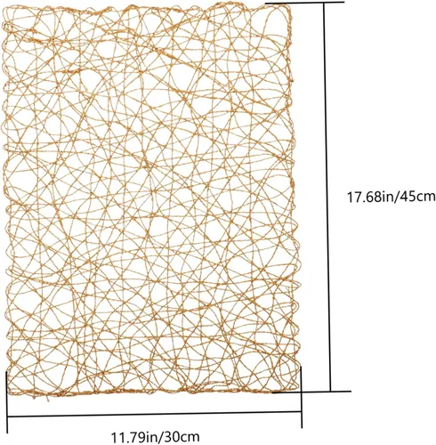 Vista 9 de Mikinona 4 manteles individuales tejidos de cuerda de papel de ratán, manteles individuales de papel aislados, tapete decorativo para colocar tazas