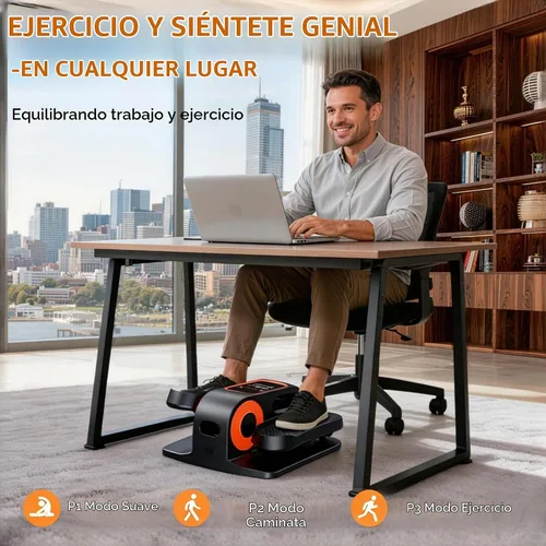 Vista 4 de Under Desk Elliptical, Elliptical Leg Exerciser for Seniors, Home Portable Elliptical with Remote Control and 12 Adjustable Speeds, Electric Seated