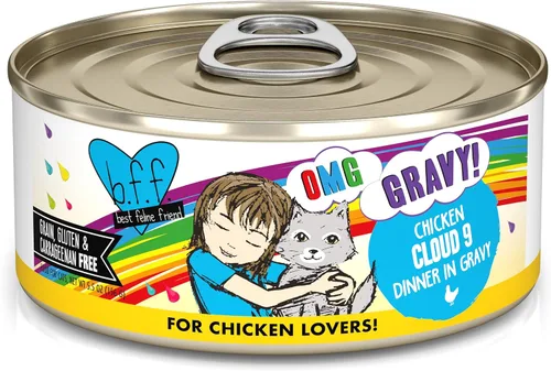 Vista 10 de Weruva B.F.F. OMG – mejor amigo felino Oh My Gravy! Latas de comida húmeda natural sin granos, recetas de tierra y mar en salsa