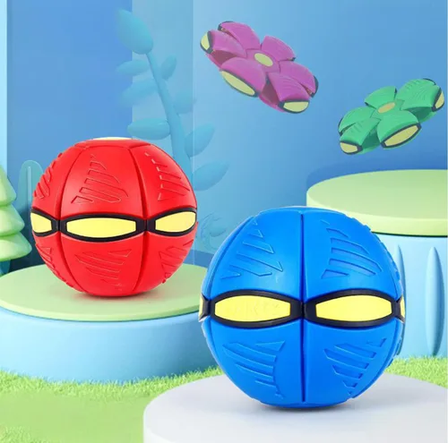 Vista 6 de Magic Bouncy Ball - Pelota inflable para niños, tira un disco y atrapa una bola, pelota de fútbol para interiores y exteriores, transformación