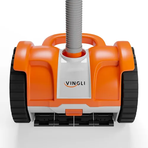 Vista 2 de VINGLI Aspiradora de piscina, barredora automática de piscinas para piscinas terrestres y enterradas, barredora de pared con succión lateral