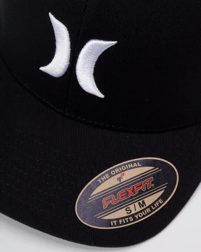 Vista 3 de Hurley Sombrero negro Flexfit One And Only para hombres