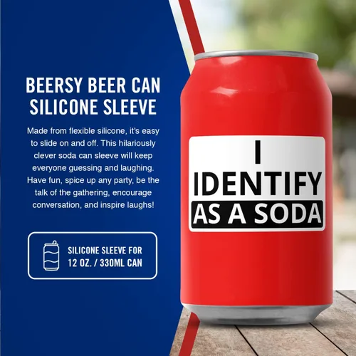 Vista 2 de Beersy Funda de silicona para latas de soda, funda de silicona aislada, aislante de latas multiusos, cubierta de bebida ajustada, soporte