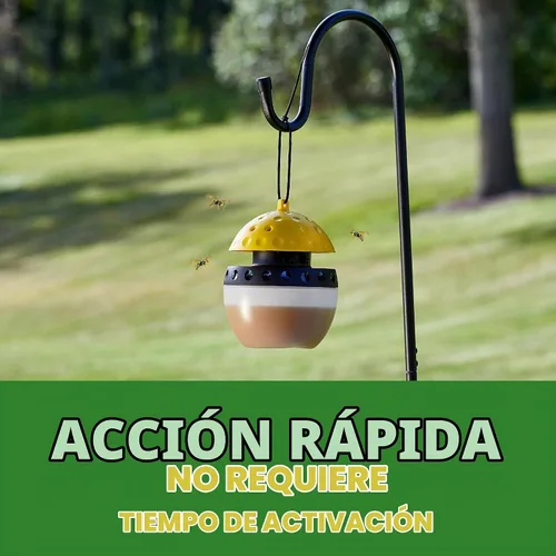 Vista 4 de Spectracide Trampa para avispas, avispones y chaqueta amarilla, trampa colgante para avispas y avispones con una fórmula de ahogamiento rápido que