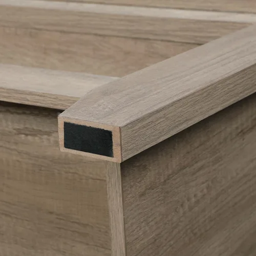 Vista 8 de Yaheetech Mesa auxiliar moderna con parte superior elevable con compartimento de almacenamiento oculto y 2 estantes abiertos, mesa de centro