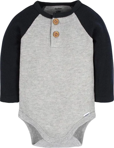 Vista 3 de Gerber Paquete de 2 mamelucos Henley de manga larga para bebé niño