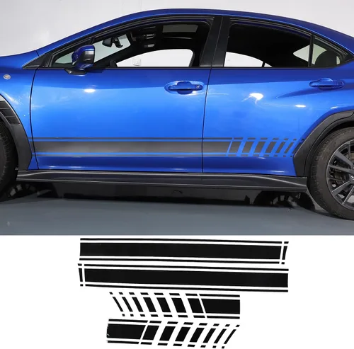 Vista 10 de Compatible con Subaru WRX 2022 2023 - Adhesivo adhesivo para lado de carrocería de automóvil, carreras, deportes, tira lateral autoadhesiva