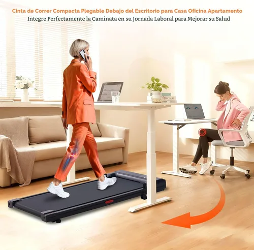 Vista 4 de Walking Pad Treadmill with Handle Bar, Portable Small Treadmill for Home, 2026 Upgrade Compact Walking Treadmill with Handles, 3.0HP Under Desk